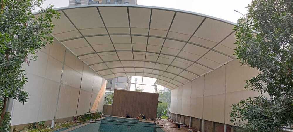 Modular Waterproof Fabric Canopy - Material: Steel