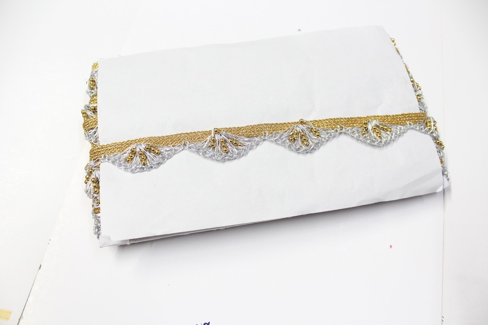golden moti pankha lace