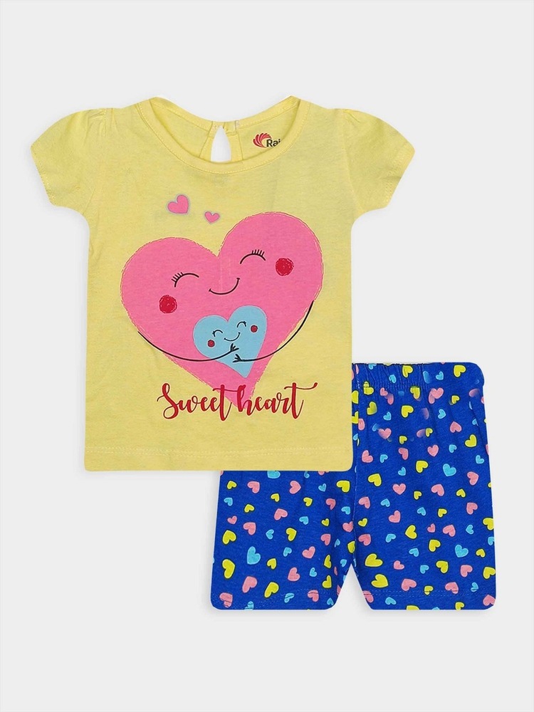 Baby Girls Printed Shorty Sets