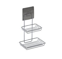 Double Layer Stainless Steel Soap Holder Wall Mounted (Self-Adhesive)