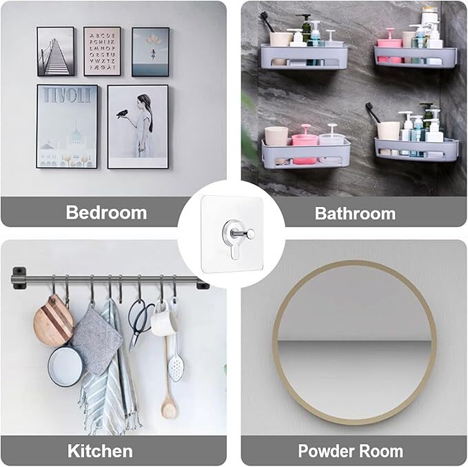 Wall Hangers Without Nails, Adhesive Wall Hooks