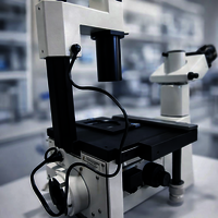 Inverted Tissue Culture Microscope - Metal Build, Semi-automatic Operation, Sleek White Finish | Ideal For Laboratory And Industrial Use