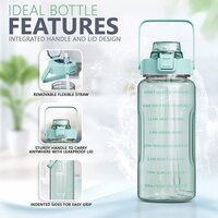 Plastic Water Bottle With Motivational Time Marker 2 LITRE