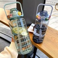 Plastic Water Bottle With Motivational Time Marker 2 LITRE