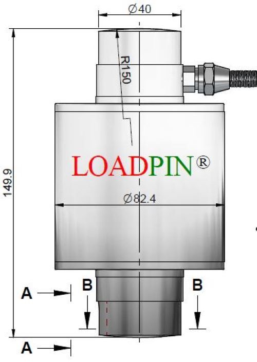Rocker Pin Compression Load Cell - Stainless Steel, 30000kg Capacity | Hermetically Sealed, High Overload Protection, Ip68 Ingress Rating, Fast Response
