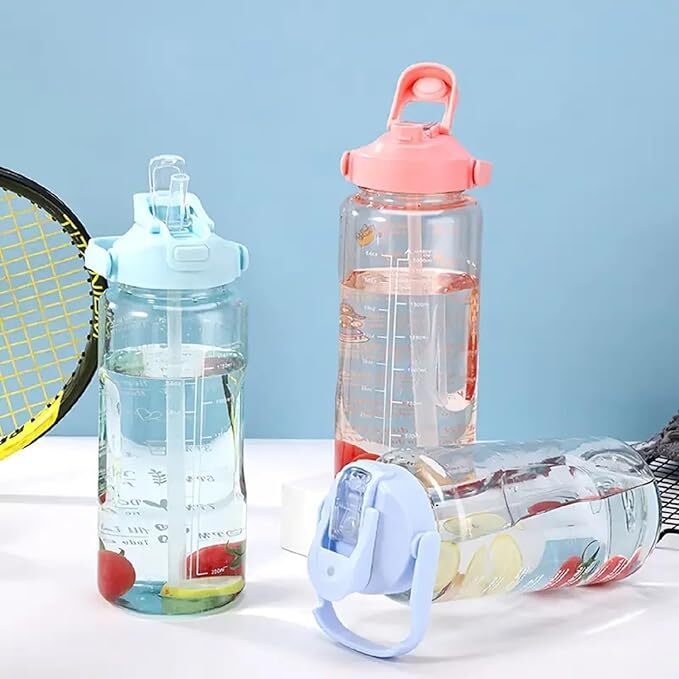 TRANSPARENT WATER BOTTLE 3PCS SET - 3