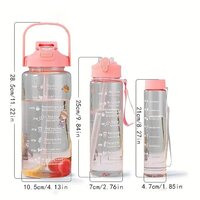 TRANSPARENT WATER BOTTLE 3PCS SET - 3