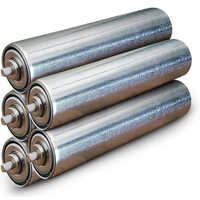 89 Mm Mild Steel Idler Roller - Color: Silver