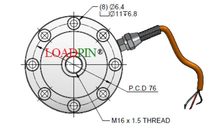 Pancake Load Cell 20kn - Accuracy: 0.25 %