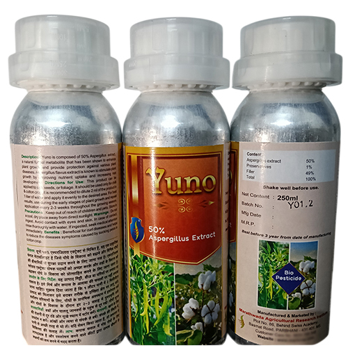250 Ml Yuno 50% Aspergillus Extract Bio Pesticide - Application: Agriculture