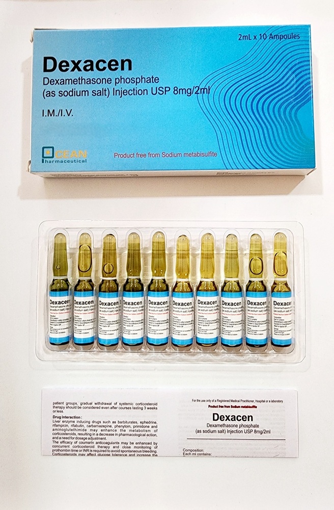 Dexamethasone Phosphate Injection 8mg /2ml By Ocean Pharmaceutical