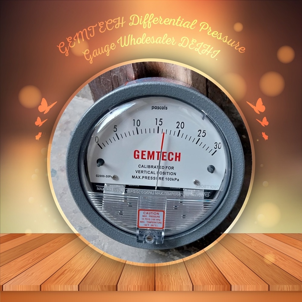 Marketing By Gemtech Differential Pressure Gauges Products - Enviro Tech Industrial Products - Accuracy: A 2% (-Ha Model A 1) Of Fs (A 3% (-Ha A 1.5%) On -0