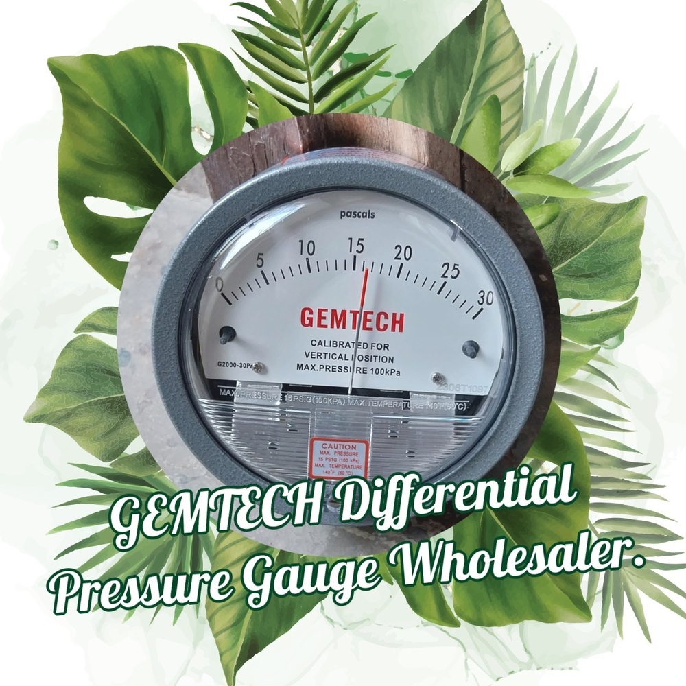 Marketing By Gemtech Differential Pressure Gauges Products - Enviro Tech Industrial Products - Accuracy: A 2% (-Ha Model A 1) Of Fs (A 3% (-Ha A 1.5%) On -0