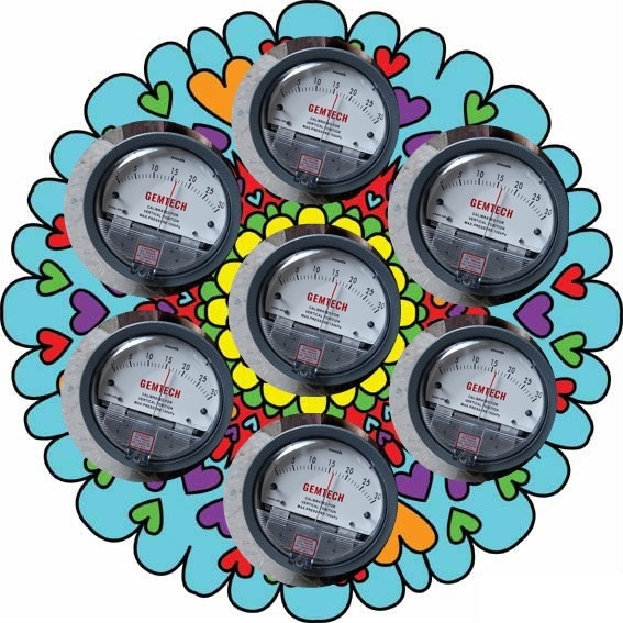 Gemtech G2300-300pa Differential Pressure Gauge Range 150-0-150 Pa