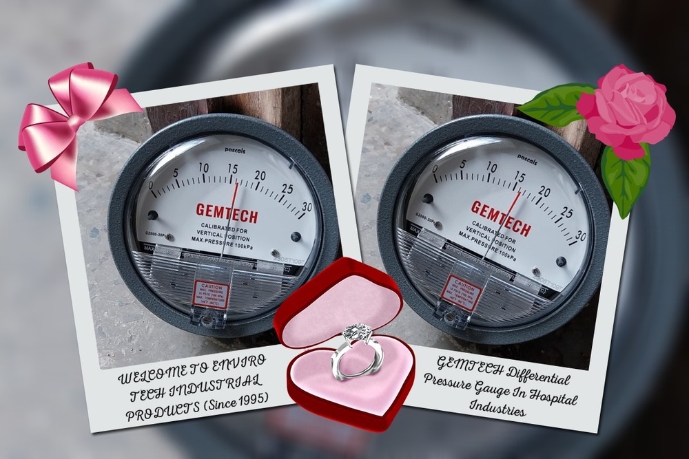 Gemtech G2300-300pa Differential Pressure Gauge Range 150-0-150 Pa