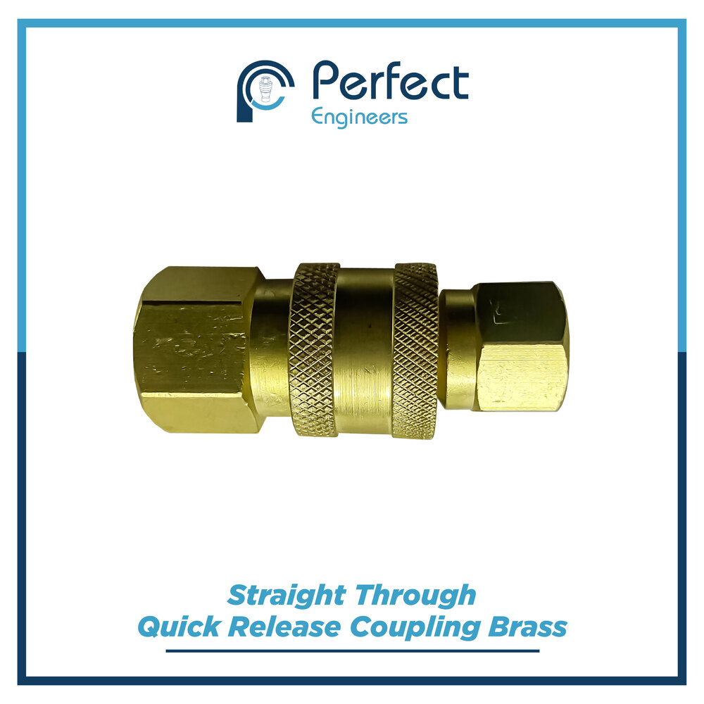 Ss 304 Straight Through Quick Release Couplings (Qrc) - Stainless Steel Size 0.25-2.0 Inches | Leak-proof Connection High-pressure Capability Effortless Operation