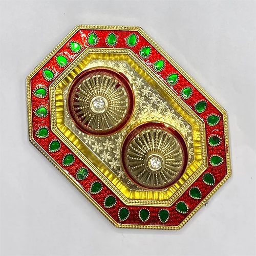 4X6 Golden Decorated Kankavati