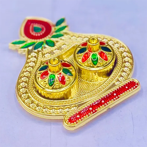 Handicraft Meenakari Kankavati - Color: Golden