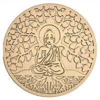 Mdf Wooden Rangoli - Color: Brown