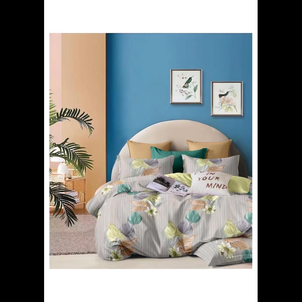 Plush Printed Double Size Bedsheet - Design Type: Modern