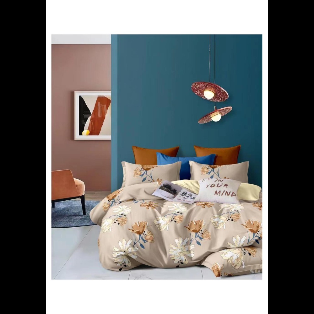 Plush Printed Double Size Bedsheet - Design Type: Modern