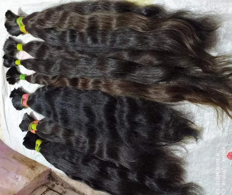 Black Straight Remy Bulk Hair Extension, 100% Natural remy Bulk Hair Extension.