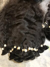 Black Straight Remy Bulk Hair Extension, 100% Natural remy Bulk Hair Extension.