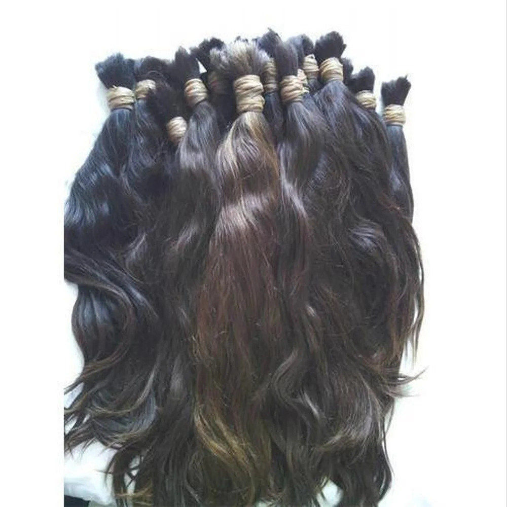 Bulk Human Braiding Hair Indian Natural Weaving Braids Light Brown