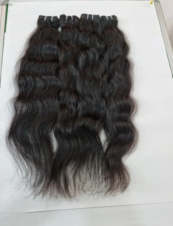 Natural Color Temple  Raw  Weft  Hair Bundle  Remy Hair Extension  (8 to 34 inch )