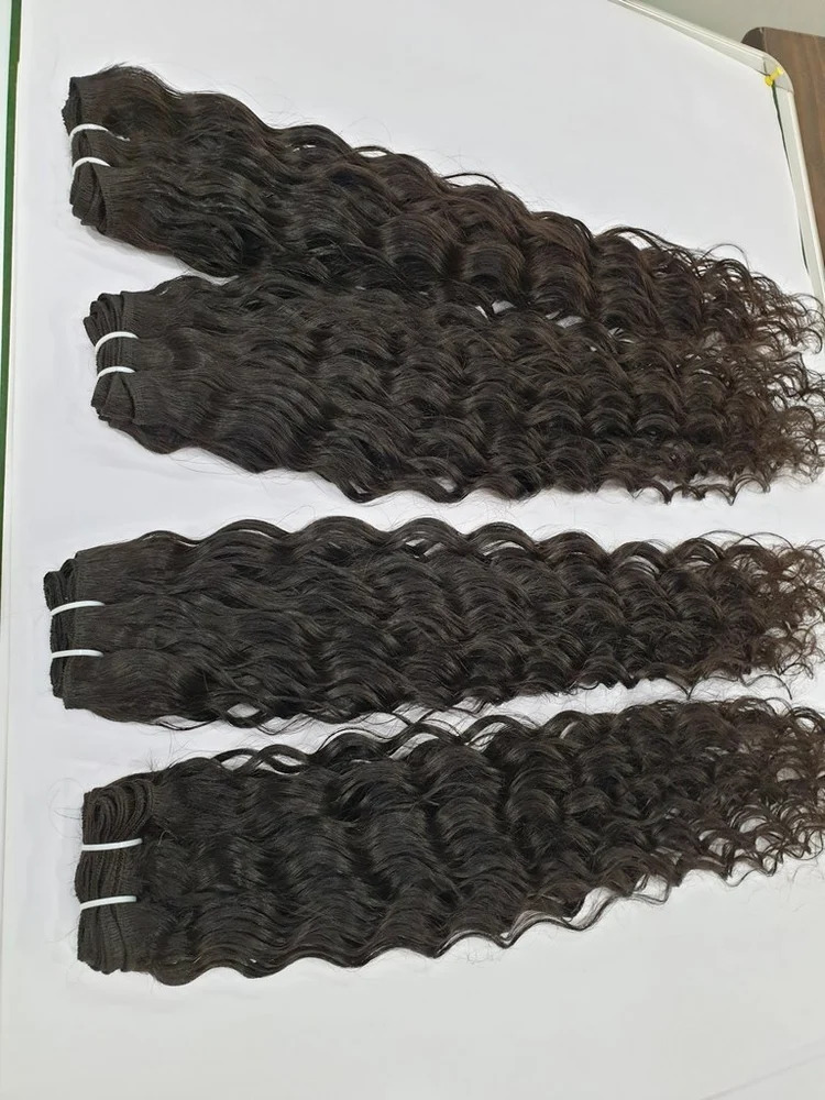 Natural Color Temple  Raw  Weft  Hair Bundle  Remy Hair Extension  (8 to 34 inch )