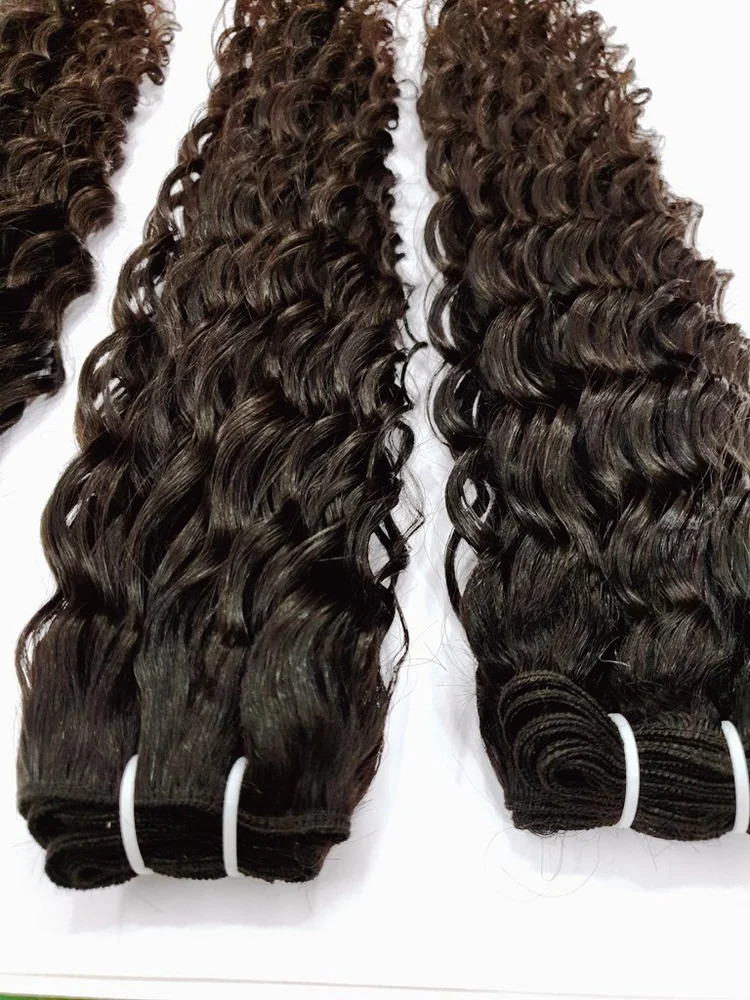 Natural Color Temple  Raw  Weft  Hair Bundle  Remy Hair Extension  (8 to 34 inch )