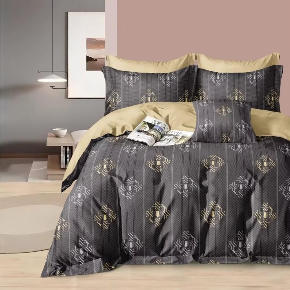 BEDSHEET DOUBLE BED - Glace Cotton Fabric, 90x108 inches - Durable Polished Weave, Elegant Shine, Enhances Bedroom Aesthetics