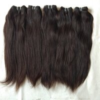 Black Natural Straight Raw Remy Unprocessed Human Hair Weaves, 8