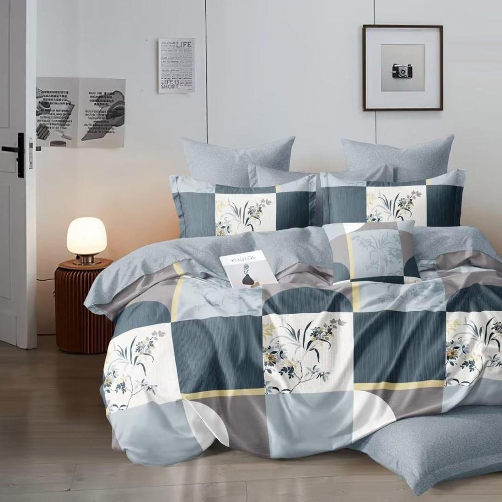 Bedsheet Double Bed - Glace Cotton Fabric, 90x108 Inches - Durable Polished Weave, Elegant Shine, Enhances Bedroom Aesthetics
