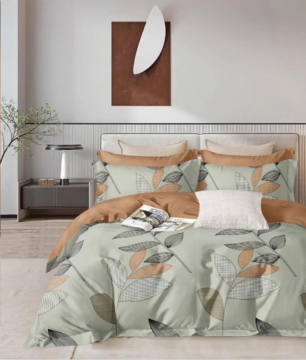 Bedsheet Double Bed - Glace Cotton Fabric, 90x108 Inches - Durable Polished Weave, Elegant Shine, Enhances Bedroom Aesthetics