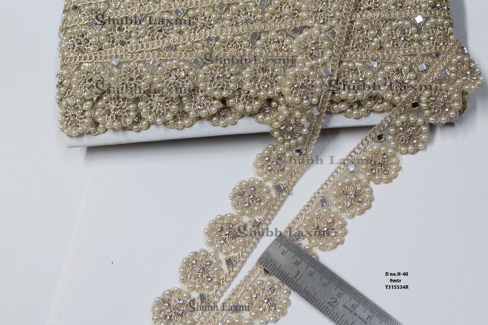 Pearl Moti Stone lace