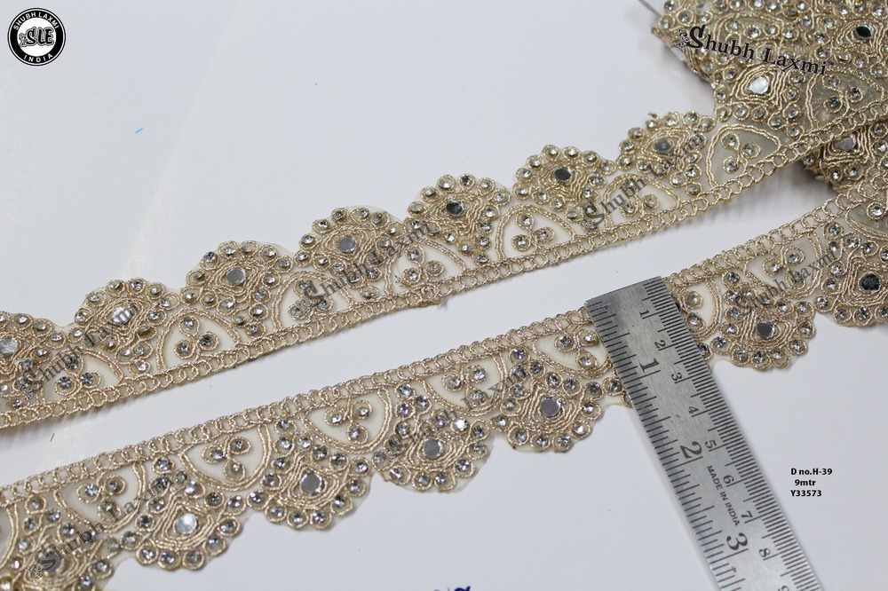 Fancy Stone Zari Lace