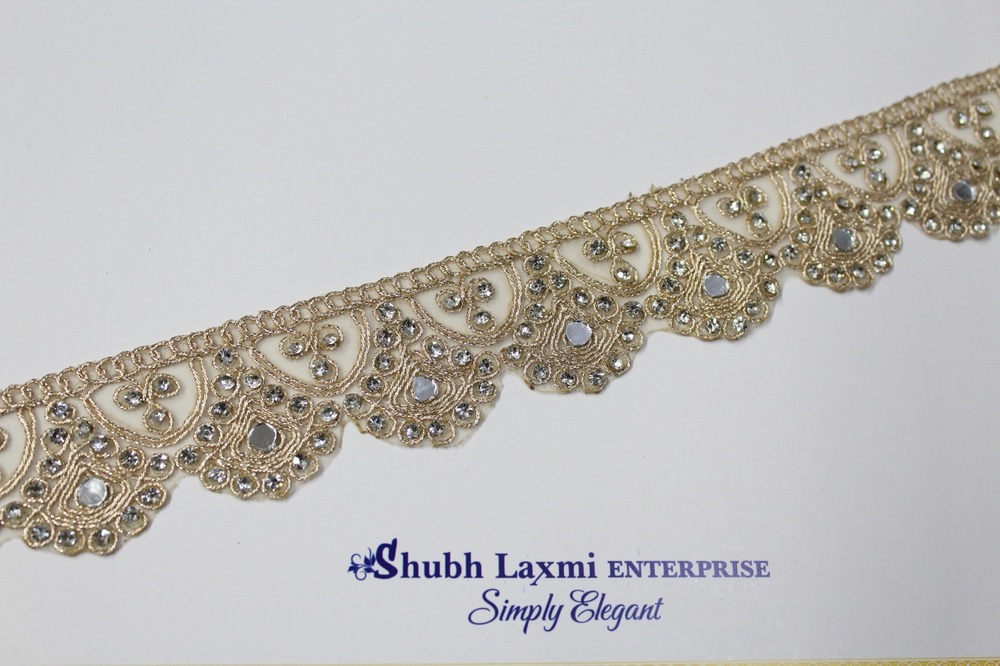 Fancy Stone Zari Lace