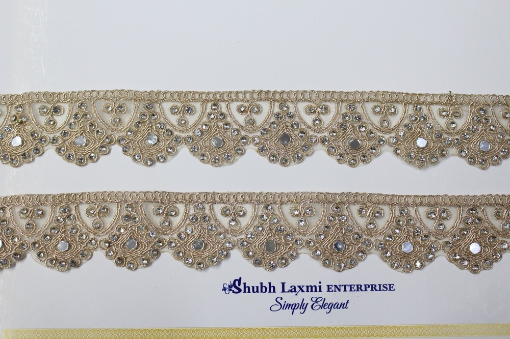 Fancy Stone Zari Lace