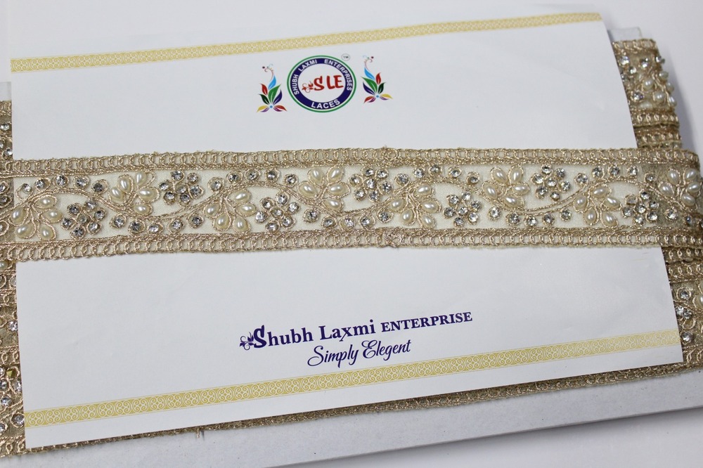 embroidery stone & moti lace