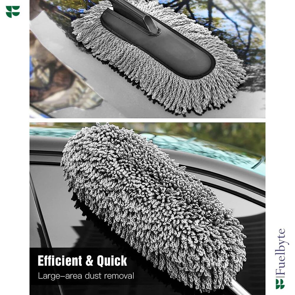 Microfiber Car Duster with Handle  Car Cleaning Brush