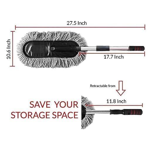 Microfiber Car Duster with Handle  Car Cleaning Brush