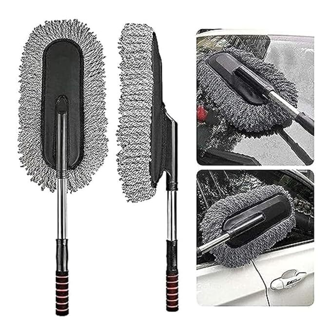 Microfiber Car Duster with Handle  Car Cleaning Brush