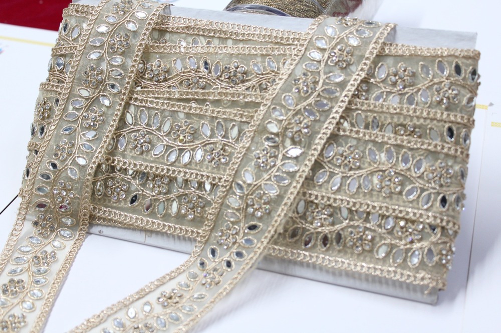 embroidery mirror stone lace