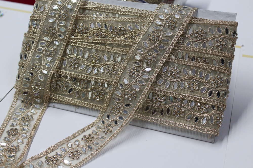 embroidery mirror stone lace