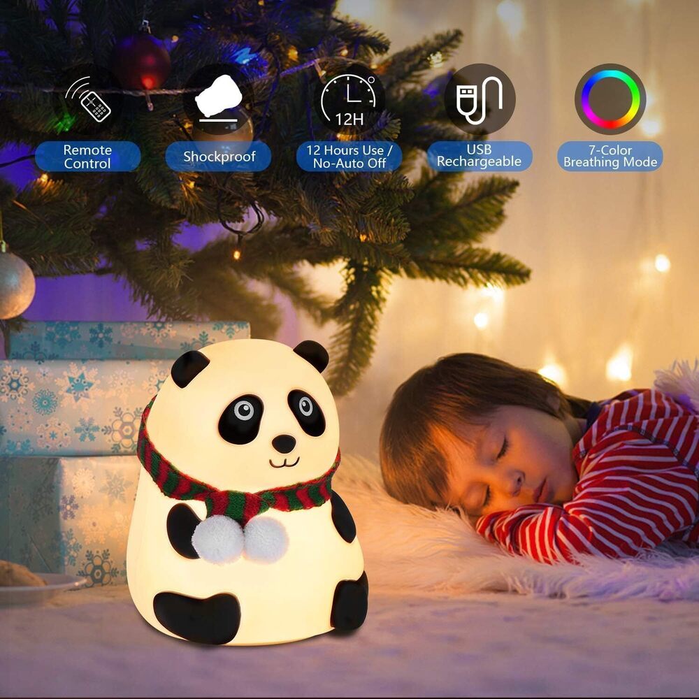 Cute Panda Night Light, Cute Night Light for Kids, Color Change