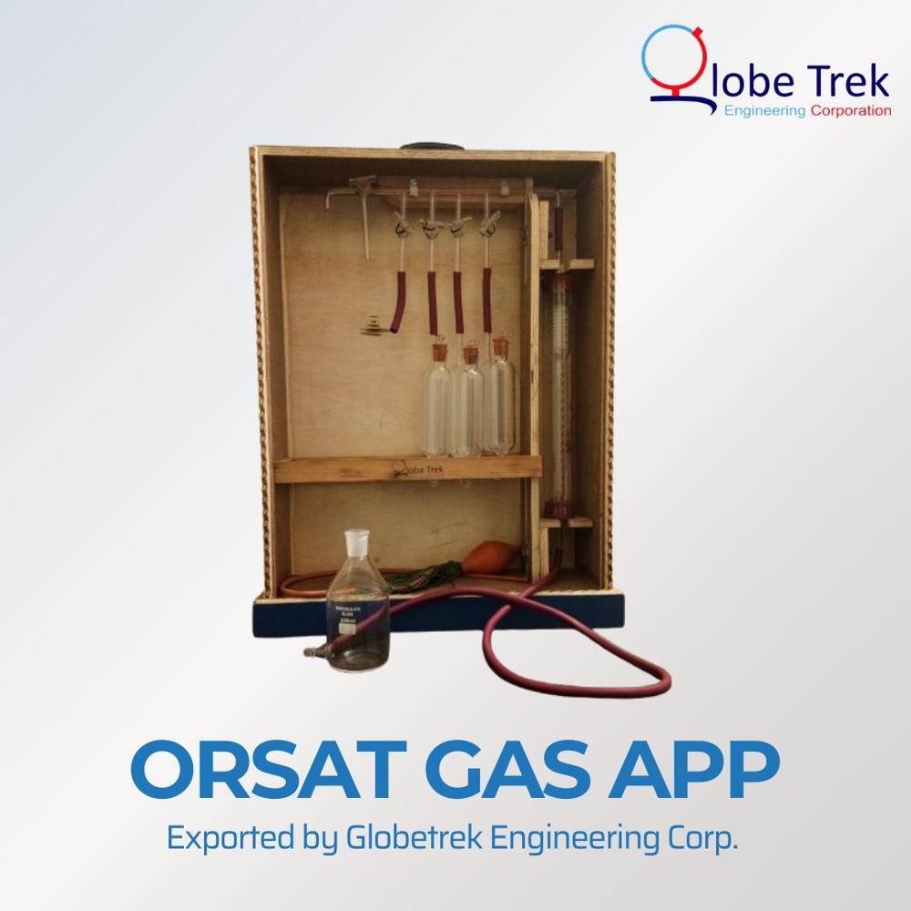 3 Test Orsat Gas Analysis Apparatus - Color: Orange
