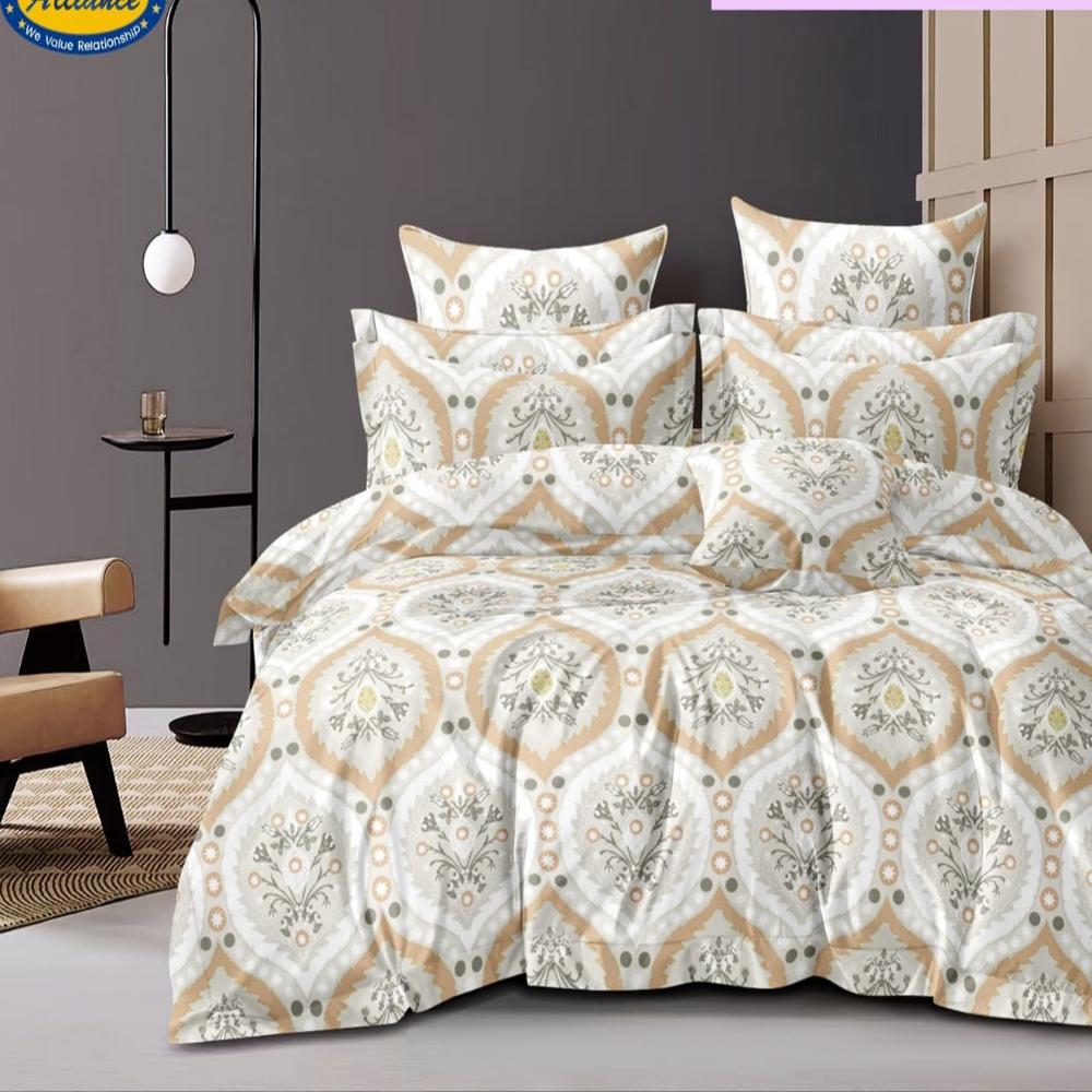 Bedsheet Double Bed - 500 Tc 100% Cotton | Green Color King Size With Matching Pillow Covers, Soft Texture For Comfortable Sleep