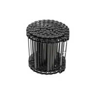 Apollo Sensor Paver Conveyor Chain - Stainless Steel, Standard Size, Black Color, Polished Surface Finish | Strength And Durability For Industrial Automation