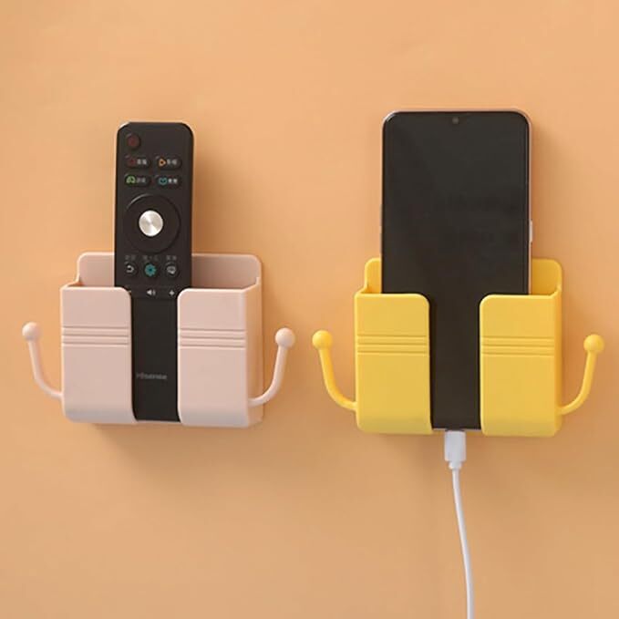 Adhesive Wall Mount Mobile Holder with Bottom Slot for Phone Charging